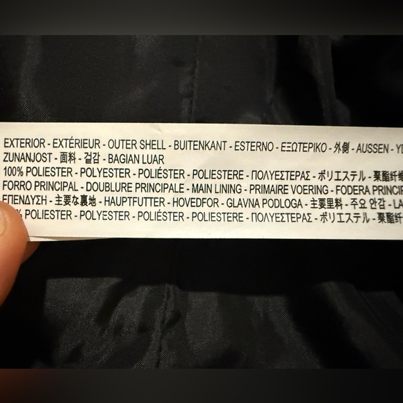 Zara Fitted Short Anorak Puffer Jacket, Navy Blue, Woman’s Large - Picture 8 of 8